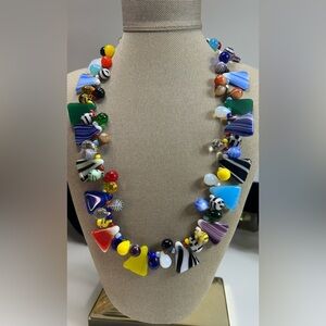 Wedding Necklace Glass Beads Mali Vintage Old Jewelry African Art Tribal Ethnic